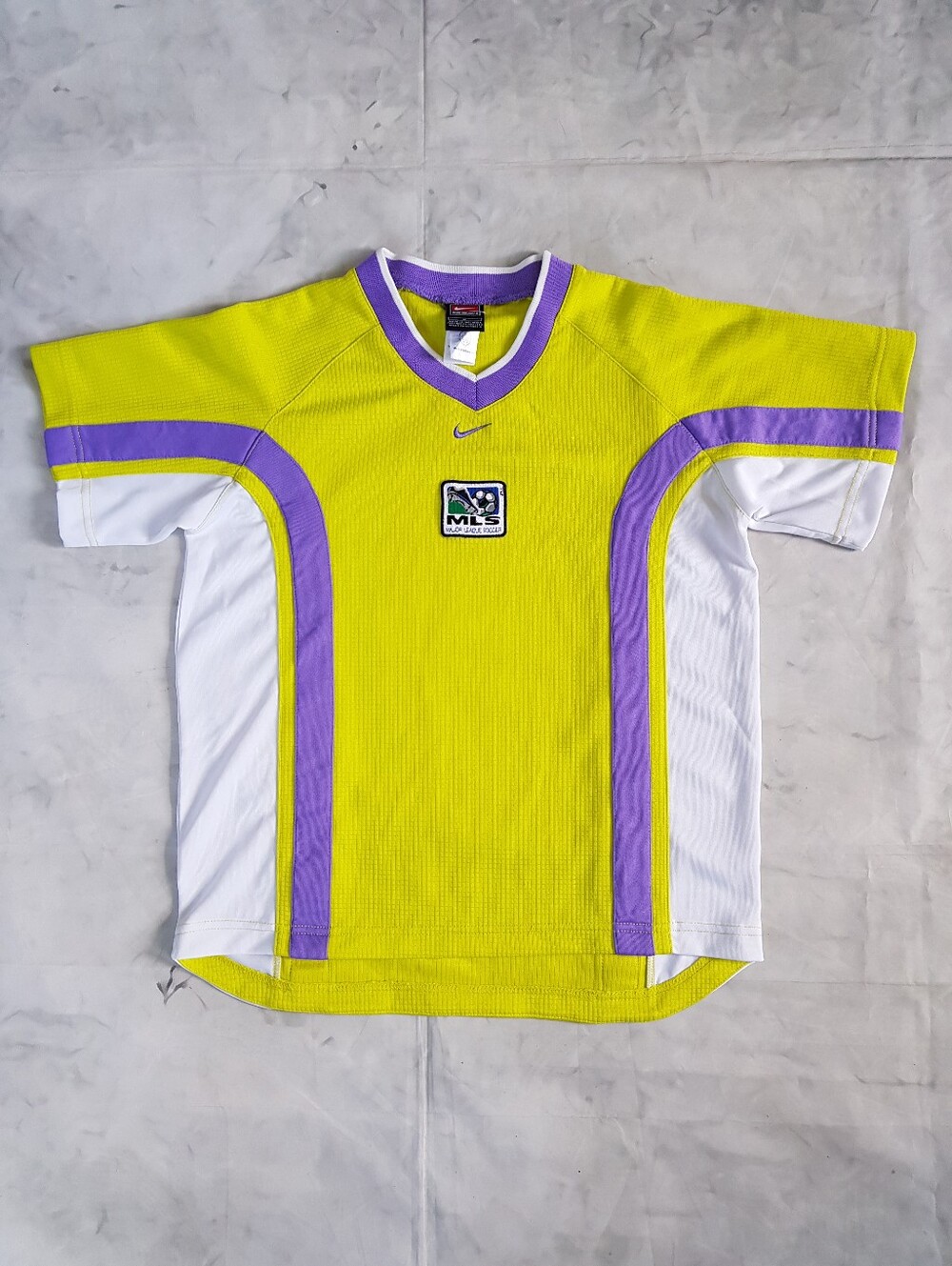 Vintage 90s Team NIKE MLS Soccer Neon Green Jersey